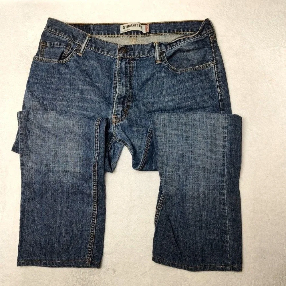 Levis 505 Jeans Mens 36x30 Blue Y2K Straight Medium Denim Regular Fit 5-Pocket